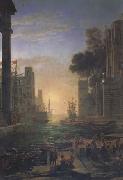 Claude Lorrain Port of Ostia with the Embarkation of St Paula (mk17) France oil painting artist